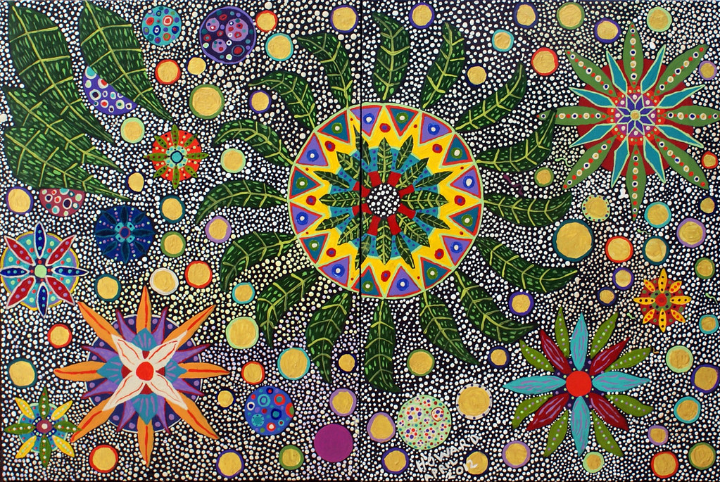 psychedelic pattern with natural elements